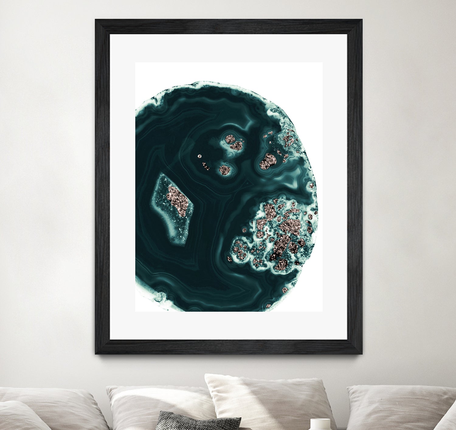 Malachite with Rose Gold Glitter #1 #shiny #gem #decor #art by Anita & Bella Jantz on GIANT ART - green photo illustration