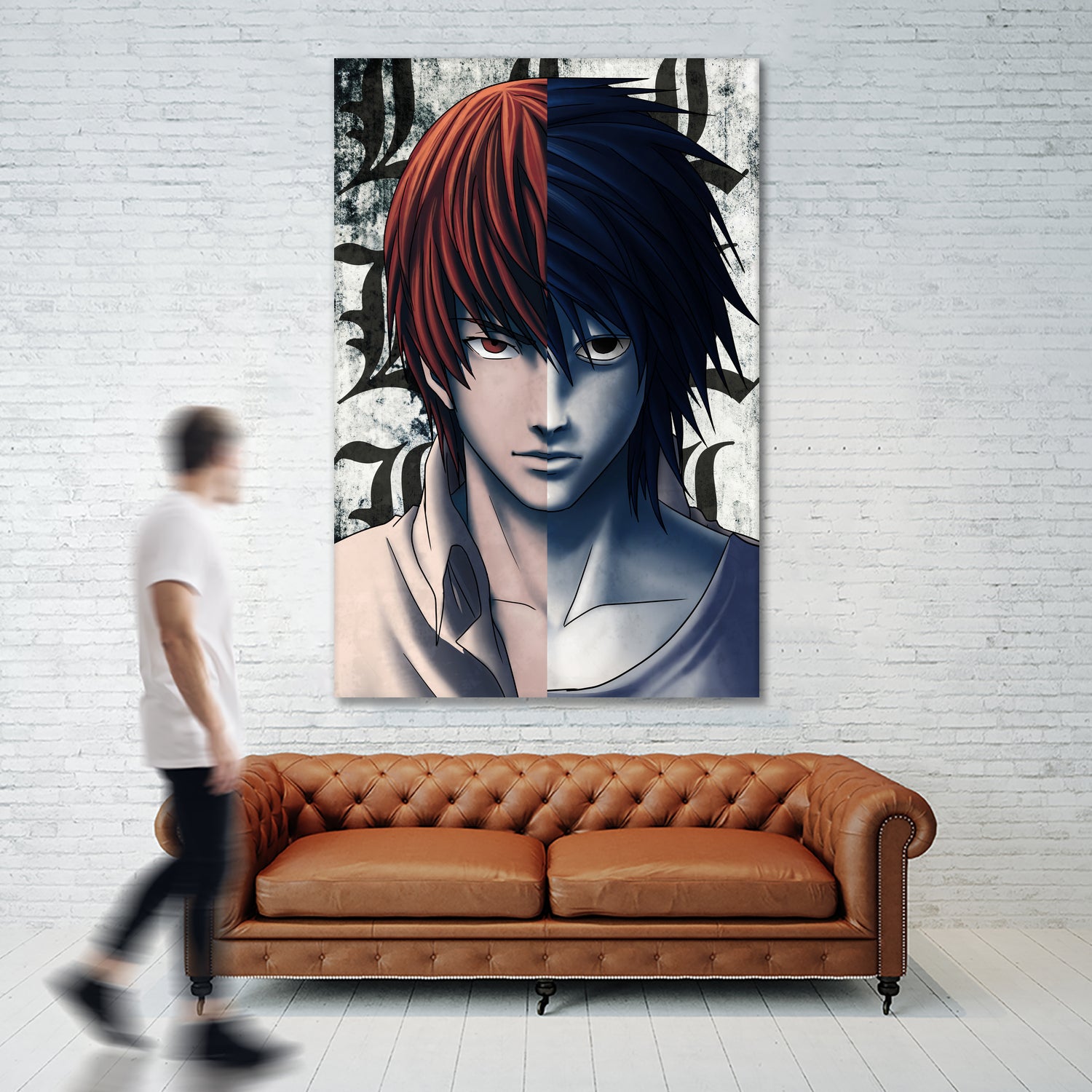 DEATHNOTE L and light by MCAshe 24 on GIANT ART - gray digital painting