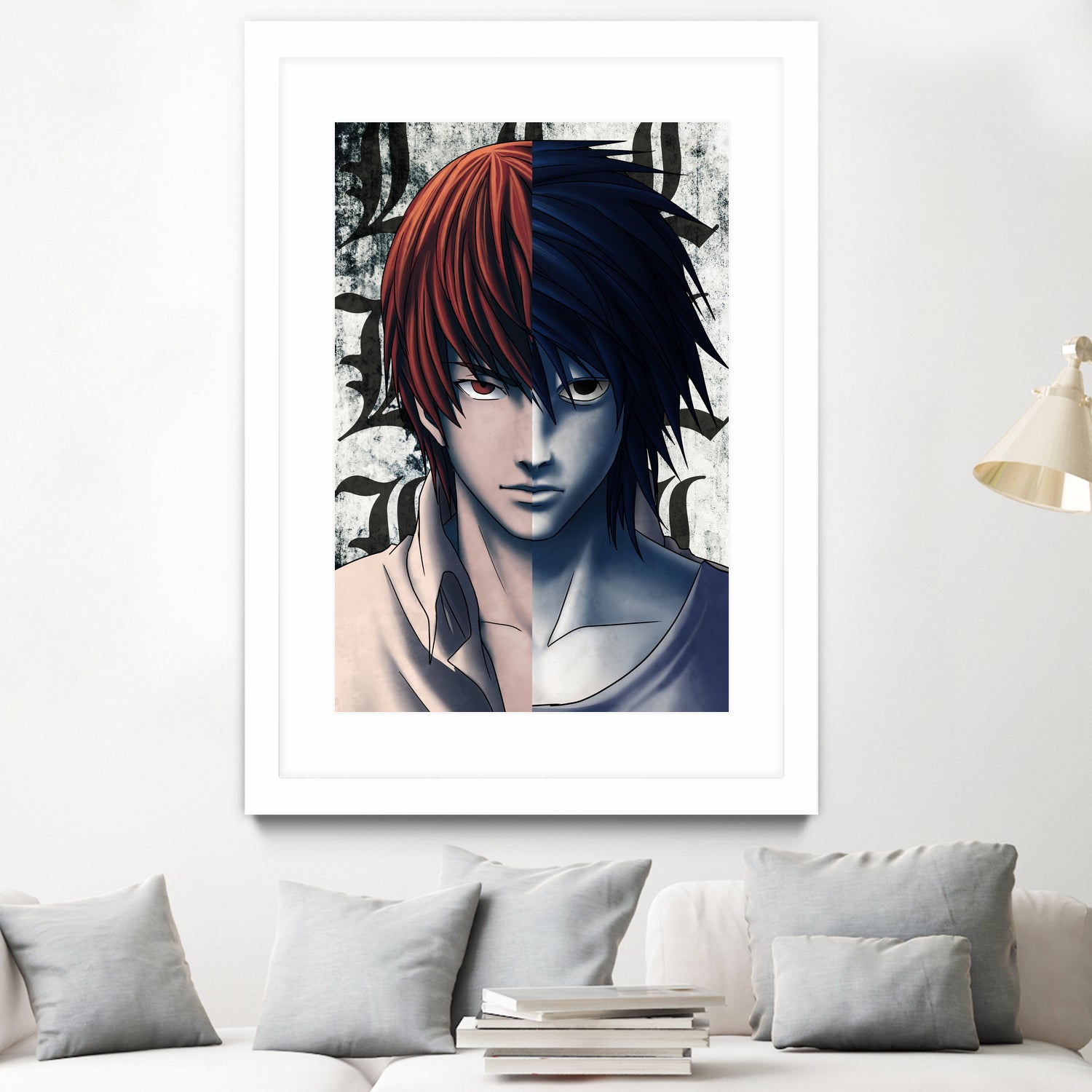 DEATHNOTE L and light by MCAshe 24 on GIANT ART - gray digital painting