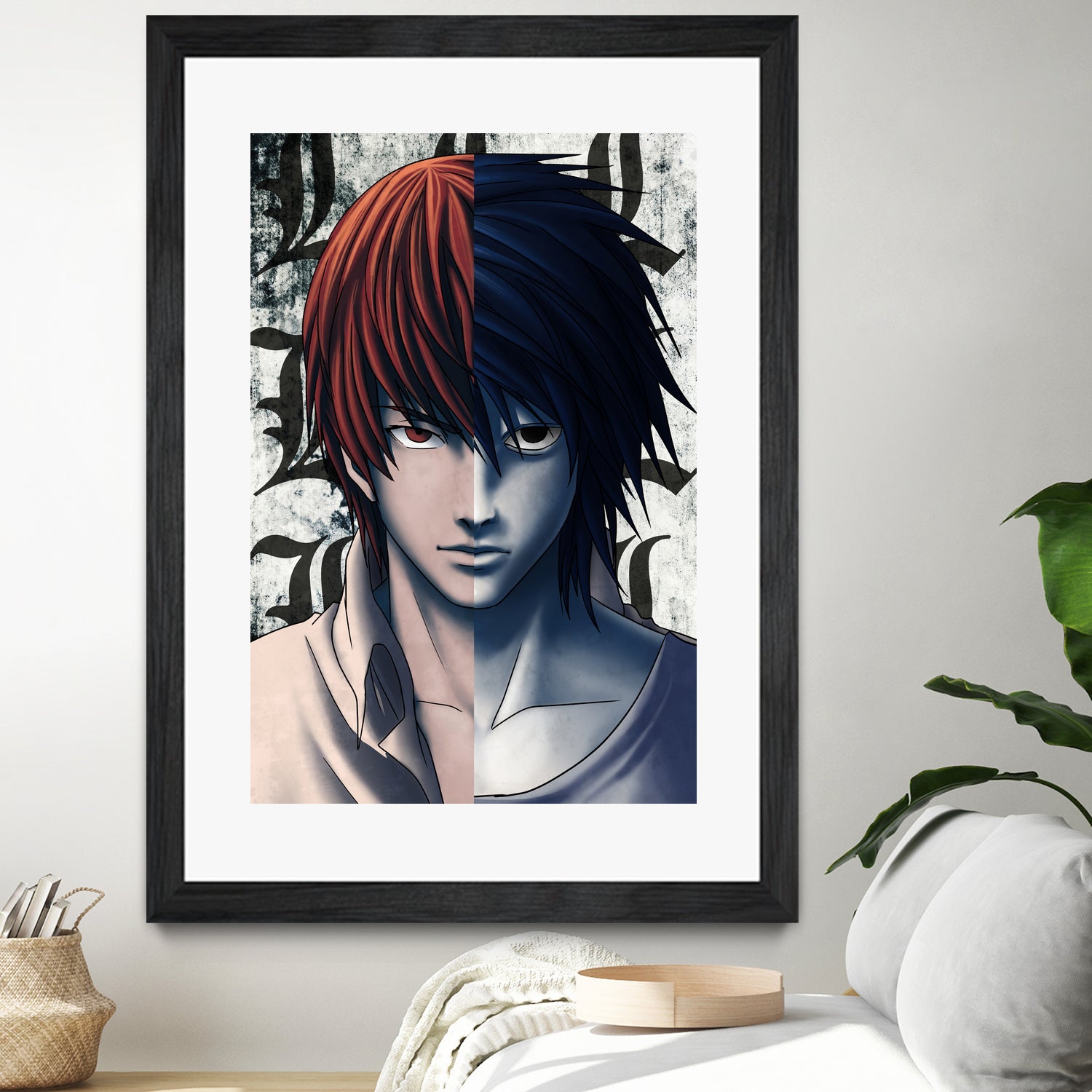 DEATHNOTE L and light by MCAshe 24 on GIANT ART - gray digital painting