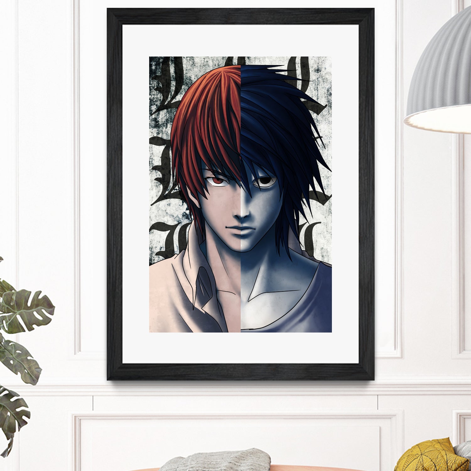 DEATHNOTE L and light by MCAshe 24 on GIANT ART - gray digital painting