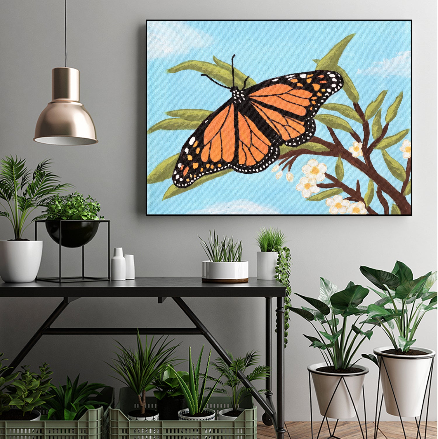 Monarch Butterfly by Living Word Designs Art Studio on GIANT ART - blue digital drawing