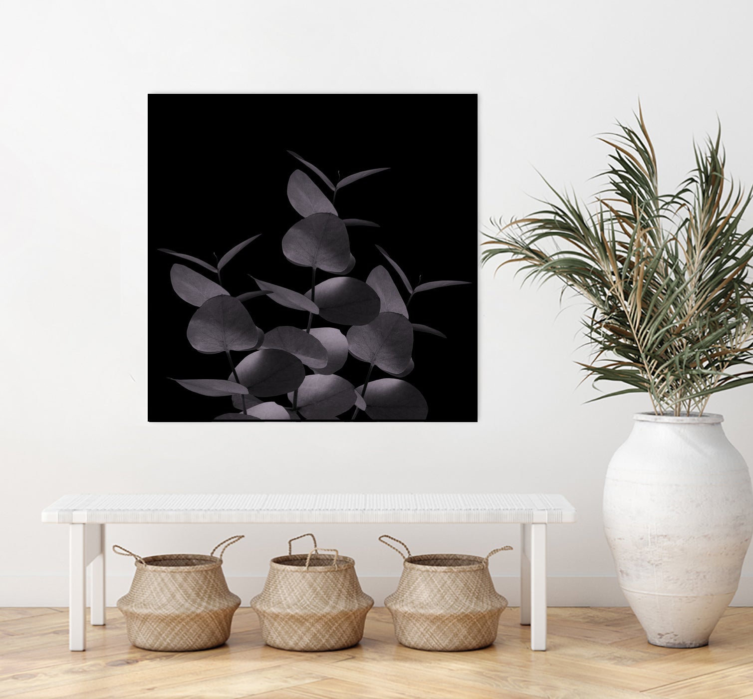 Eucalyptus Leaves Black Black #1 #foliage #decor #art by Anita & Bella Jantz on GIANT ART - black photo illustration