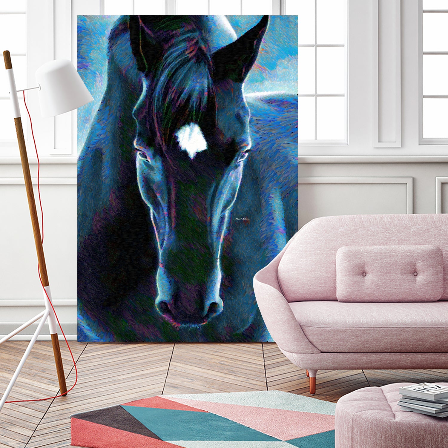 Stallion by Rafael Salazar on GIANT ART - blue digital painting