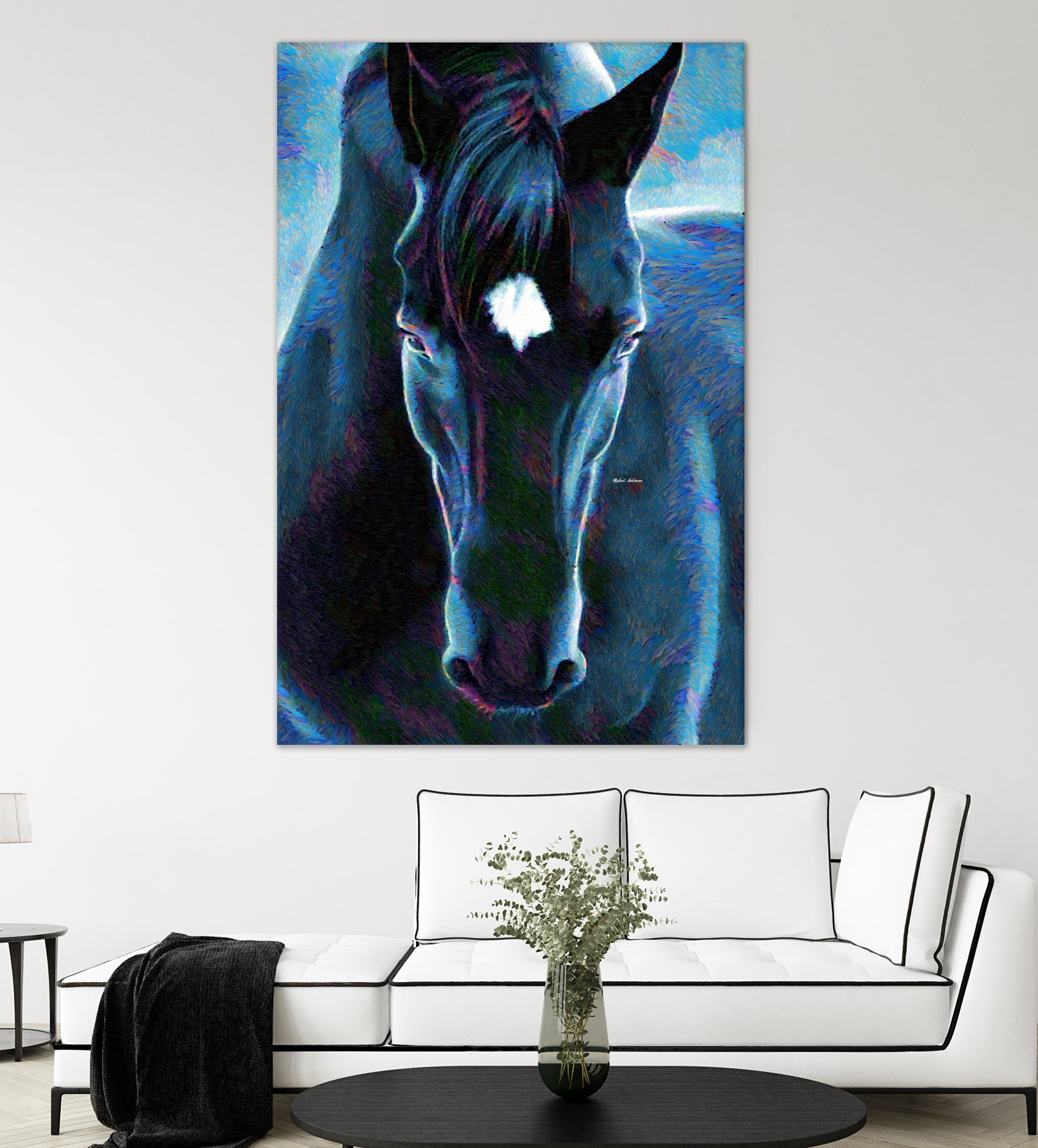 Stallion by Rafael Salazar on GIANT ART - blue digital painting