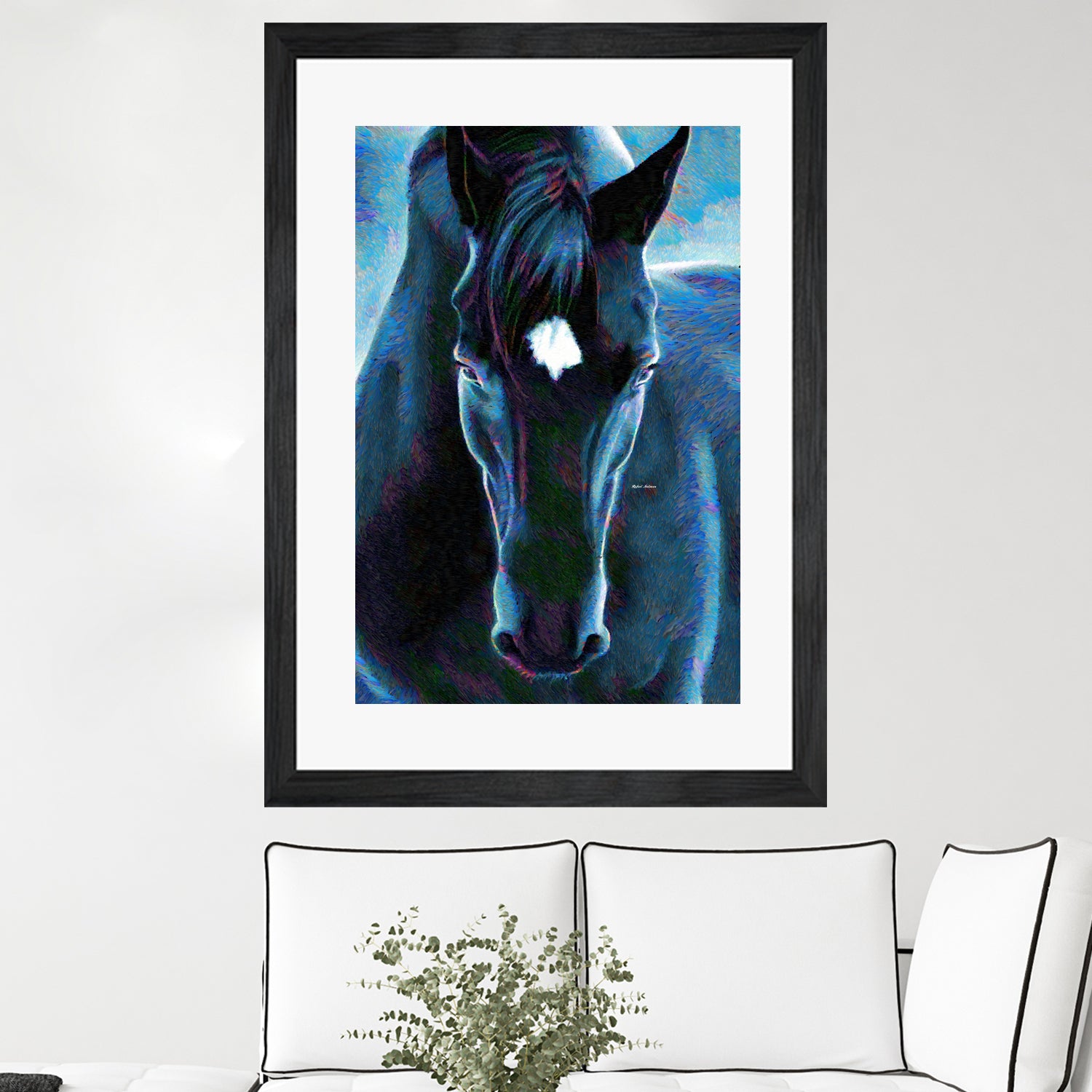 Stallion by Rafael Salazar on GIANT ART - blue digital painting