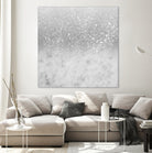 White Marble Silver Ombre Glitter Glam #1 #shiny #gem #decor by Anita & Bella Jantz on GIANT ART - gray photo illustration