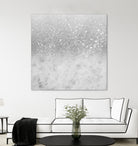 White Marble Silver Ombre Glitter Glam #1 #shiny #gem #decor by Anita & Bella Jantz on GIANT ART - gray photo illustration