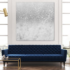 White Marble Silver Ombre Glitter Glam #1 #shiny #gem #decor by Anita & Bella Jantz on GIANT ART - gray photo illustration