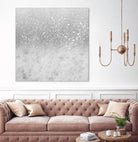 White Marble Silver Ombre Glitter Glam #1 #shiny #gem #decor by Anita & Bella Jantz on GIANT ART - gray photo illustration