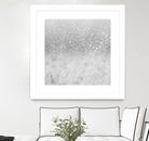 White Marble Silver Ombre Glitter Glam #1 #shiny #gem #decor by Anita & Bella Jantz on GIANT ART - gray photo illustration