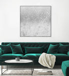 White Marble Silver Ombre Glitter Glam #1 #shiny #gem #decor by Anita & Bella Jantz on GIANT ART - gray photo illustration