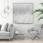 White Marble Silver Ombre Glitter Glam #1 #shiny #gem #decor by Anita & Bella Jantz on GIANT ART - gray photo illustration