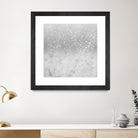 White Marble Silver Ombre Glitter Glam #1 #shiny #gem #decor by Anita & Bella Jantz on GIANT ART - gray photo illustration