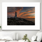 Sunset at Peggy's Point Lighthouse by Lorenzo Bustillo on GIANT ART - gray photo illustration