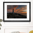 Sunset at Peggy's Point Lighthouse by Lorenzo Bustillo on GIANT ART - gray photo illustration