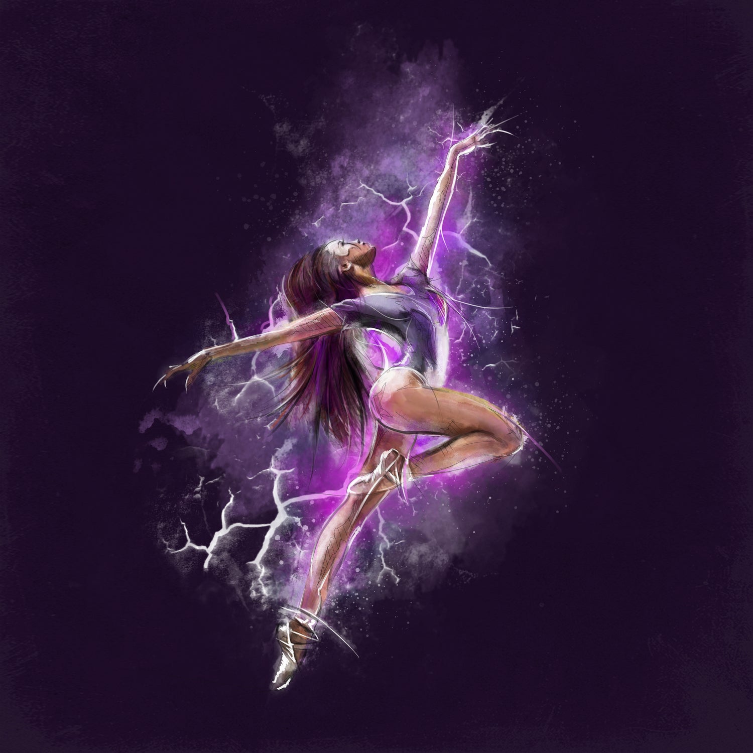 Dancer by Claudio Tosi on GIANT ART - fuchsia digital painting