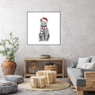 Xmas cat by Solti Balázs on GIANT ART - white digital drawing