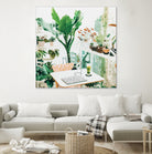 Junglow, Urban Jungle Botanical Home decor, Tropical Plants by Uma Gokhale on GIANT ART - green digital painting