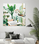 Junglow, Urban Jungle Botanical Home decor, Tropical Plants by Uma Gokhale on GIANT ART - green digital painting