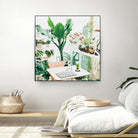 Junglow, Urban Jungle Botanical Home decor, Tropical Plants by Uma Gokhale on GIANT ART - green digital painting