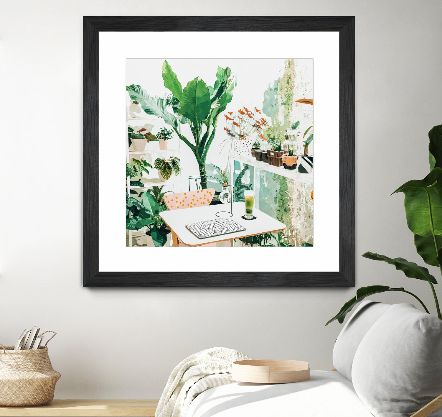 Junglow, Urban Jungle Botanical Home decor, Tropical Plants by Uma Gokhale on GIANT ART - green digital painting