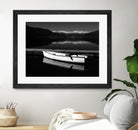 White lake boat by IOANNA PAPANIKOLAOU on GIANT ART - black photo illustration