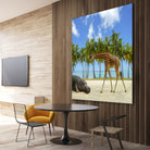 giraffe and hippo by Artem Avetisyan on GIANT ART - brown photo illustration