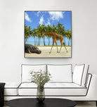 giraffe and hippo by Artem Avetisyan on GIANT ART - brown photo illustration