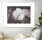 Softball on the Bench in Sepia by Leah McPhail on GIANT ART - brown photo illustration