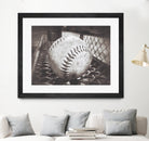 Softball on the Bench in Sepia by Leah McPhail on GIANT ART - brown photo illustration