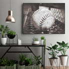 Softball on the Bench in Sepia by Leah McPhail on GIANT ART - brown photo illustration