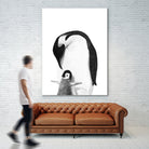 Black and White Penguins by Alessandra Minervini on GIANT ART - black digital painting