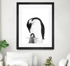 Black and White Penguins by Alessandra Minervini on GIANT ART - black digital painting