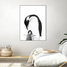 Black and White Penguins by Alessandra Minervini on GIANT ART - black digital painting