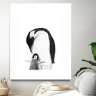 Black and White Penguins by Alessandra Minervini on GIANT ART - black digital painting