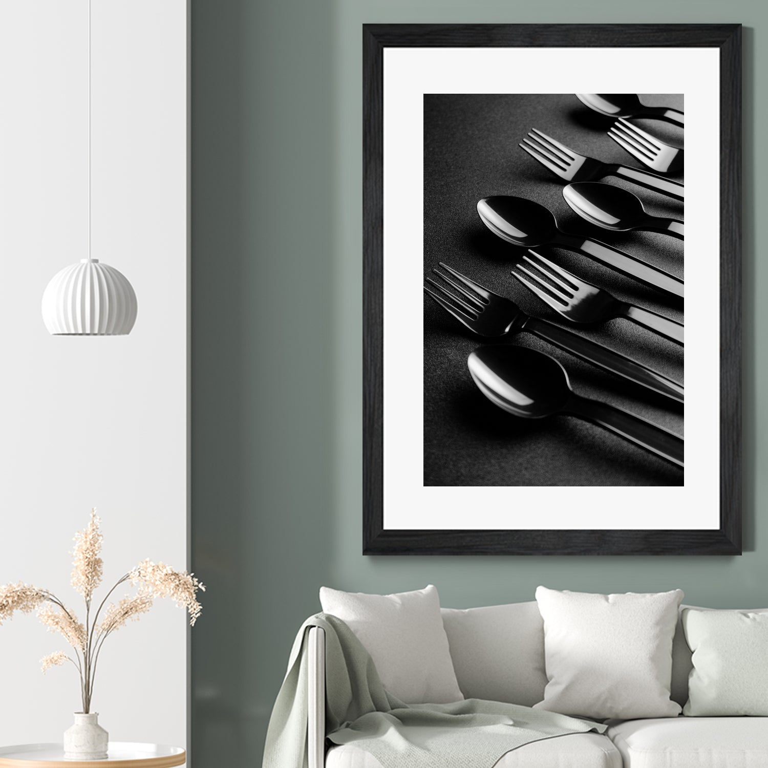 Black plastic cutlery by Studio OMG on GIANT ART - black photo illustration