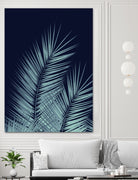 Navy Blue Palm Leaves Dream - Cali Summer Vibes #1 #tropical by Anita & Bella Jantz on GIANT ART - blue photo illustration