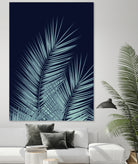 Navy Blue Palm Leaves Dream - Cali Summer Vibes #1 #tropical by Anita & Bella Jantz on GIANT ART - blue photo illustration