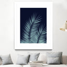 Navy Blue Palm Leaves Dream - Cali Summer Vibes #1 #tropical by Anita & Bella Jantz on GIANT ART - blue photo illustration