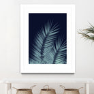 Navy Blue Palm Leaves Dream - Cali Summer Vibes #1 #tropical by Anita & Bella Jantz on GIANT ART - blue photo illustration