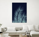 Navy Blue Palm Leaves Dream - Cali Summer Vibes #1 #tropical by Anita & Bella Jantz on GIANT ART - blue photo illustration