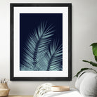 Navy Blue Palm Leaves Dream - Cali Summer Vibes #1 #tropical by Anita & Bella Jantz on GIANT ART - blue photo illustration