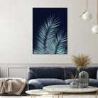 Navy Blue Palm Leaves Dream - Cali Summer Vibes #1 #tropical by Anita & Bella Jantz on GIANT ART - blue photo illustration