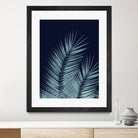 Navy Blue Palm Leaves Dream - Cali Summer Vibes #1 #tropical by Anita & Bella Jantz on GIANT ART - blue photo illustration