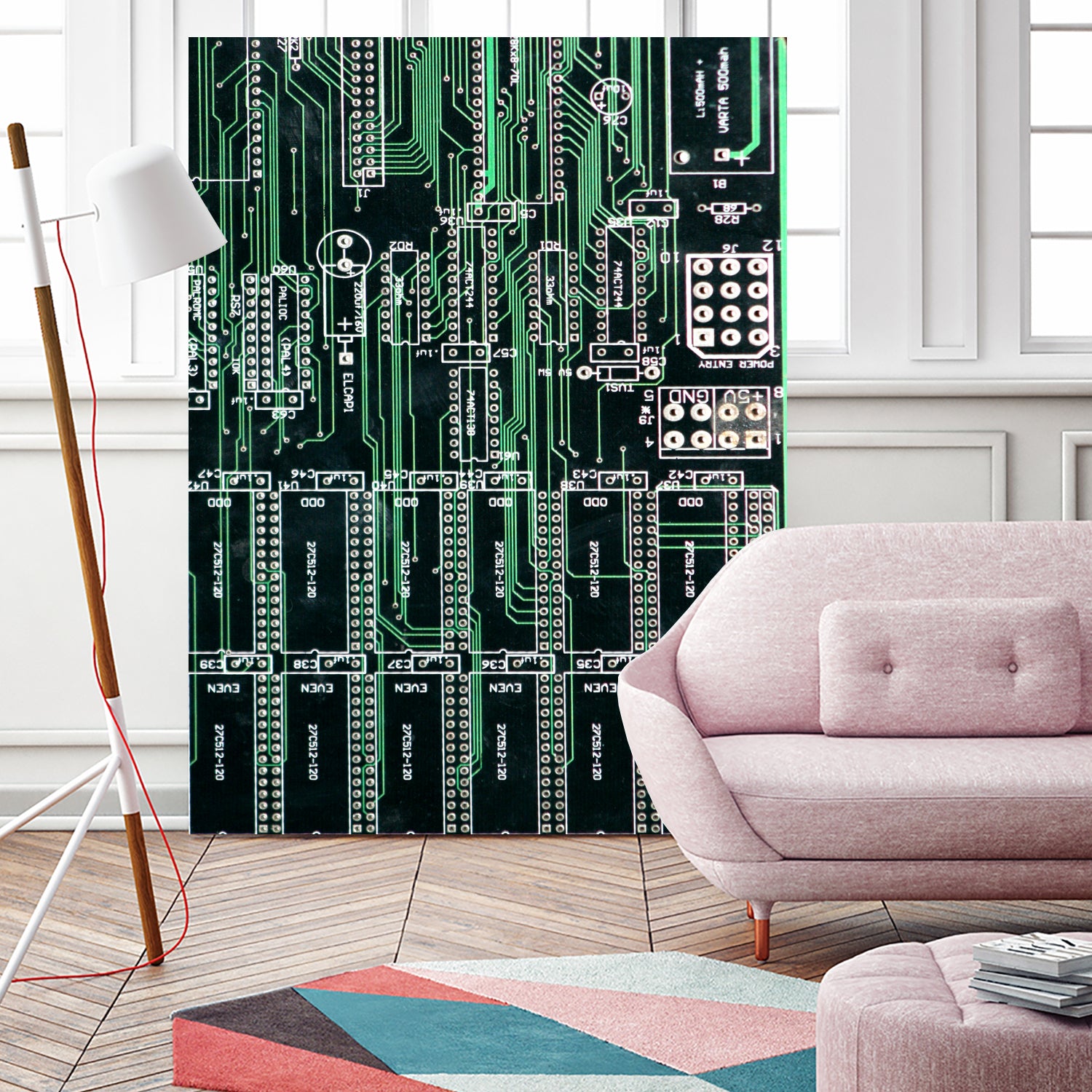 Printed circuit board circuits by Wiguna Asmorohadi on GIANT ART - green vector illustration