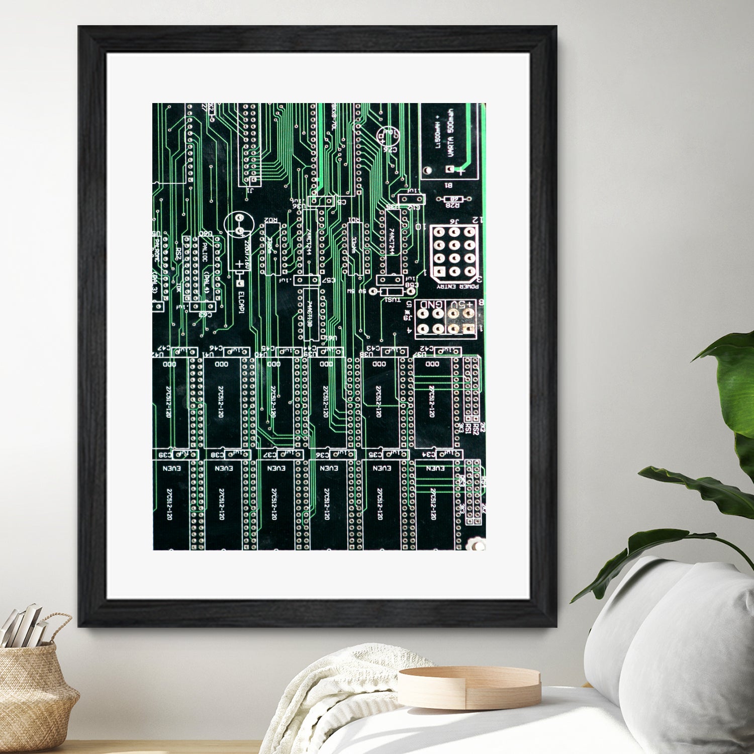 Printed circuit board circuits by Wiguna Asmorohadi on GIANT ART - green vector illustration