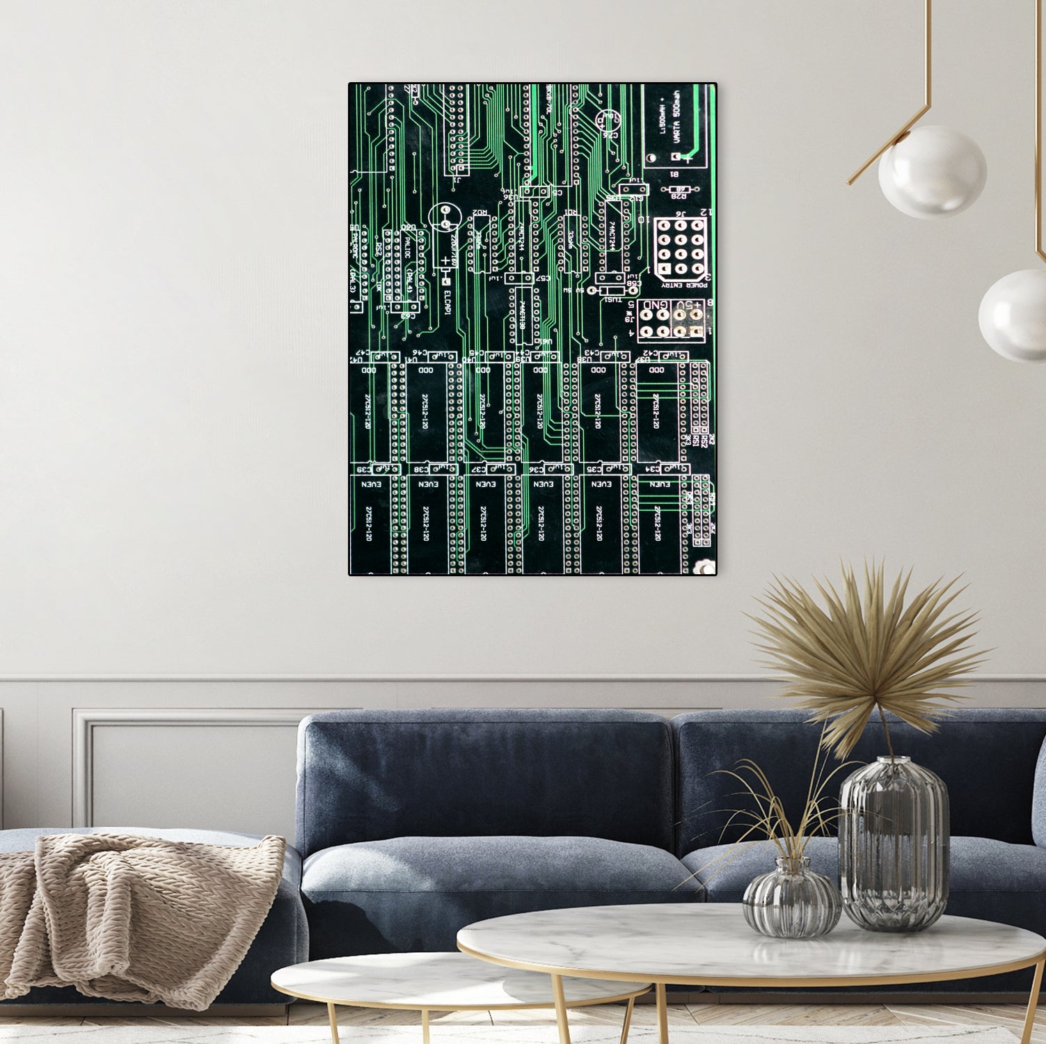 Printed circuit board circuits by Wiguna Asmorohadi on GIANT ART - green vector illustration