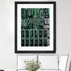 Printed circuit board circuits by Wiguna Asmorohadi on GIANT ART - green vector illustration