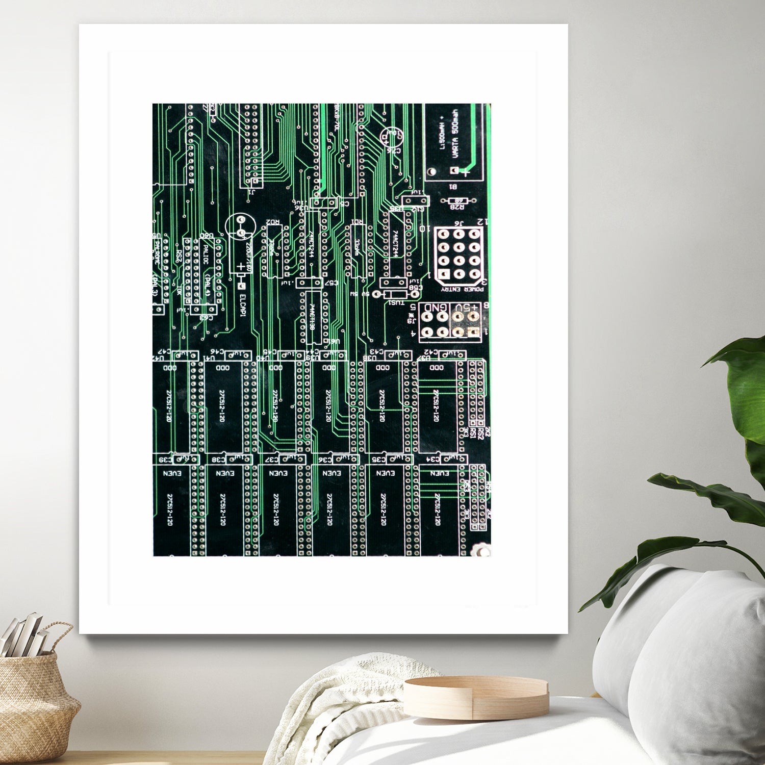 Printed circuit board circuits by Wiguna Asmorohadi on GIANT ART - green vector illustration